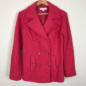 New York & Company Hot Pink Wool Jacket- Size Small- Great Condition!!!